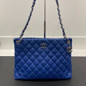 Chanel Caviar Quilted Easy Zip Tote Cobalt (JB1068)